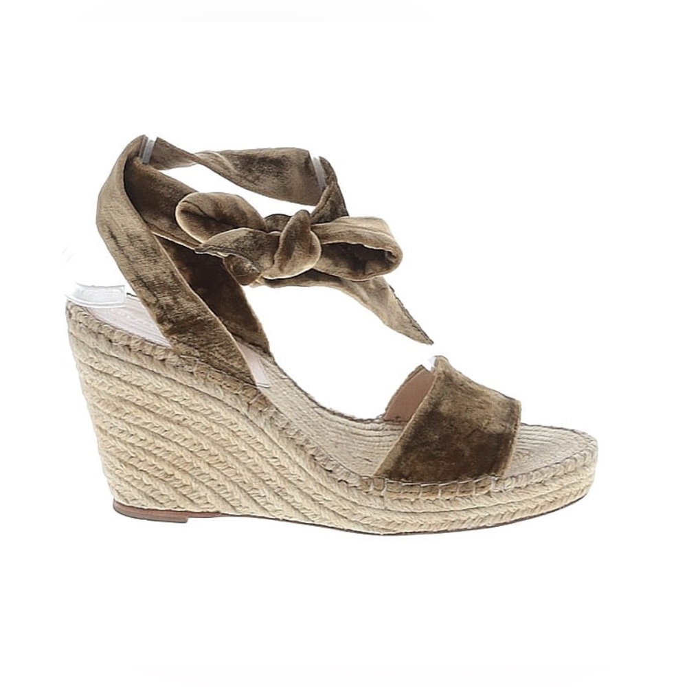 Loeffler Randall Harper velvet espadrille wedge.